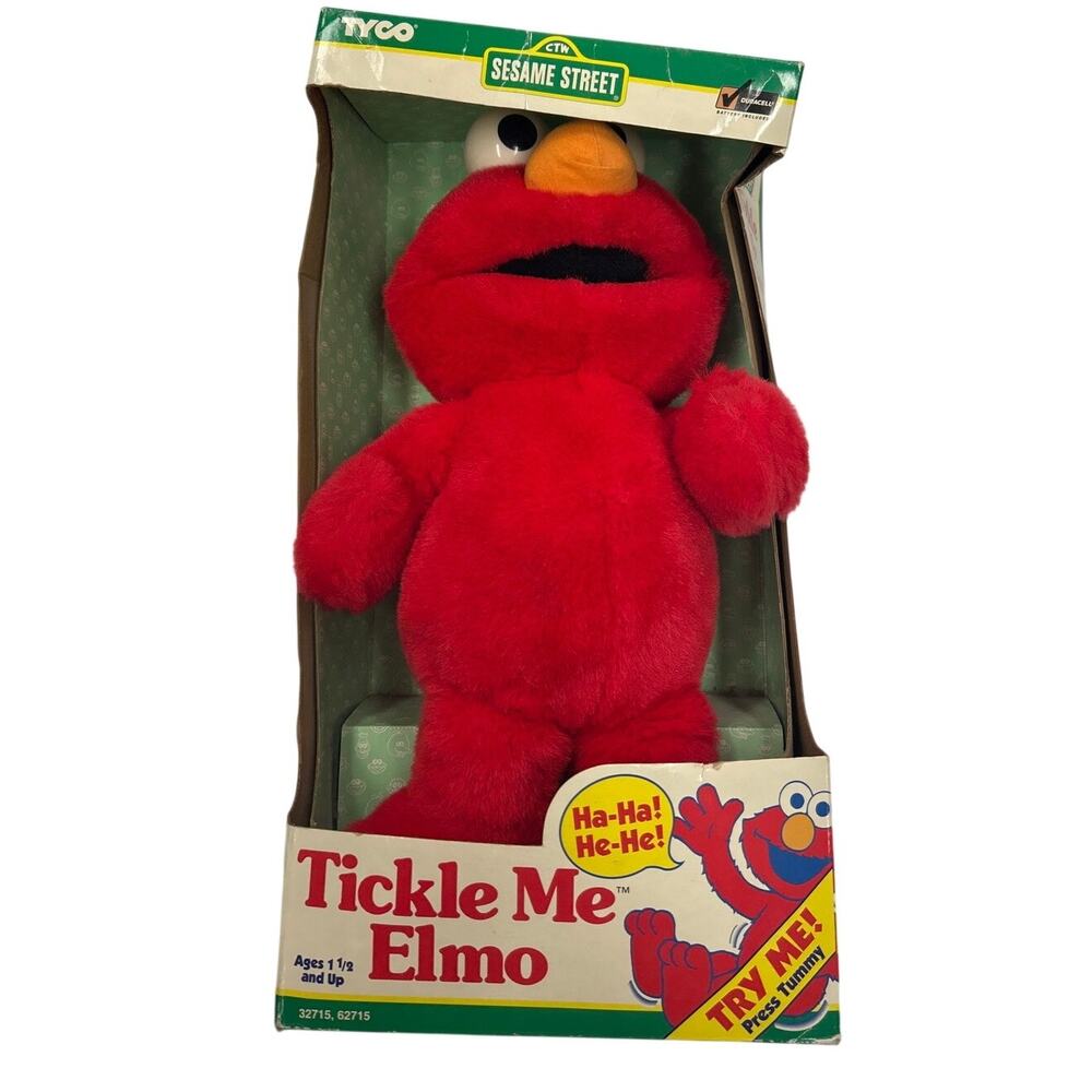 Vintage 1996 TYCO Tickle Me Elmo Sesame Street Working w Original Box